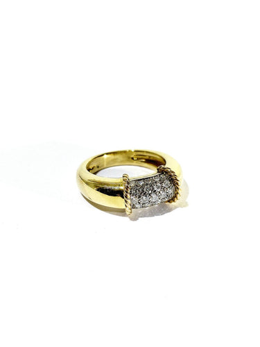 57 Bague en or jaune et diamants 58 Facettes 1808192