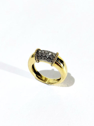 57 Bague en or jaune et diamants 58 Facettes 1808192