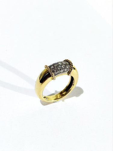 57 Bague en or jaune et diamants 58 Facettes 1808192