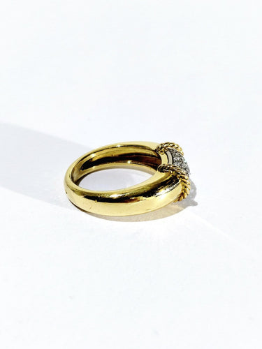 57 Bague en or jaune et diamants 58 Facettes 1808192