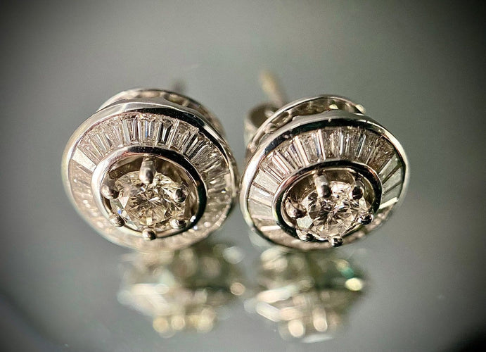 Boucles d’oreilles transformables en or blanc et diamants 58 Facettes Boucles 11