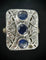 57 Bague plaque Art déco en or jaune, platine, saphirs et diamants 58 Facettes Bague 26