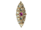 Bague marquise XIXe en or rose, rubis et diamants
