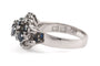 55 Années 70 - Bague en or blanc, saphirs et diamants 58 Facettes 23902