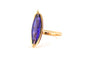 53 Bague contemporaine en or jaune 18 carats et améthyste 58 Facettes B892