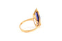 53 Bague contemporaine en or jaune 18 carats et améthyste 58 Facettes B892