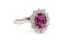 50 Bague contemporaine en or blanc, rubis et diamants 58 Facettes 23885