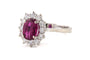 50 Bague contemporaine en or blanc, rubis et diamants 58 Facettes 23885