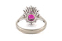 50 Bague contemporaine en or blanc, rubis et diamants 58 Facettes 23885