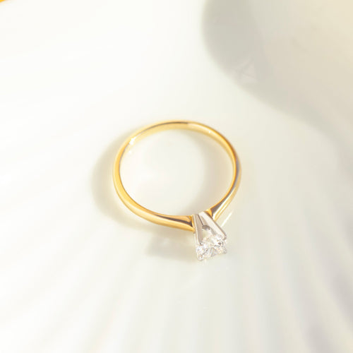 54 Solitaire - Bague en or jaune 585 et diamant 58 Facettes HJ062628