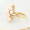 Bague grappe de perles en or jaune 585 et diamants 58 Facettes HJ062639