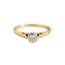 52.5 Bague solitaire diamant en or jaune 750 et or blanc 58 Facettes HJ062624