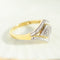 60 Bague géométrique en or jaune 585 et diamants 58 Facettes HJ062627