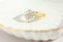 60 Bague géométrique en or jaune 585 et diamants 58 Facettes HJ062627