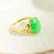 57 Bague en or jaune 750 et chrysoprase 58 Facettes HJ062633