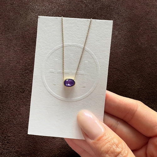 Aitches Love More - Collier en or 18 ct et saphir violet 58 Facettes GPD1014PU