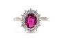 50 Bague contemporaine en or blanc, rubis et diamants 58 Facettes 23885