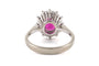 50 Bague contemporaine en or blanc, rubis et diamants 58 Facettes 23885