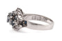 55 Bague années 70 en or blanc 18 carats, saphirs et diamants 58 Facettes 23902
