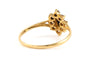 52 Bague contemporaine en or jaune 18 carats sertie d'un saphir et de zirconiums 58 Facettes B898
