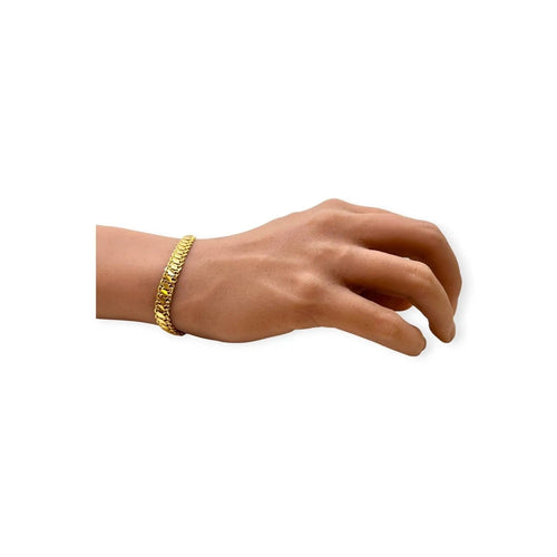 Bracelet maille fantaisie en or jaune 58 Facettes 330099359