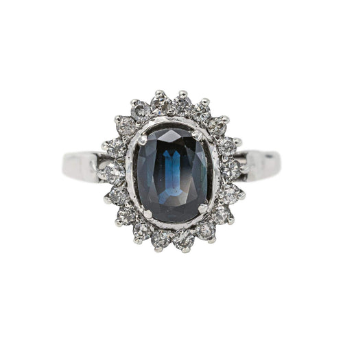 53.5 Bague Pompadour Argent Saphir, Diamant 58 Facettes 5348118CN