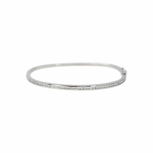 Bracelet jonc en or blanc et diamants 58 Facettes 5481003CN