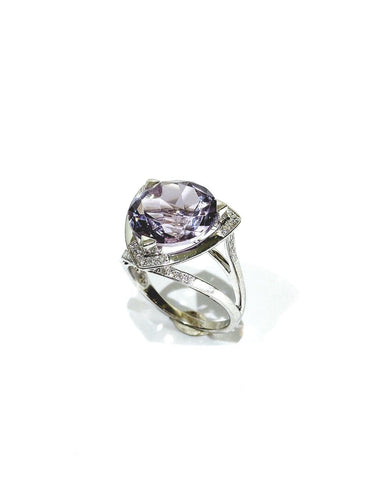 52.5 Mauboussin Mes Couleurs à Toi - Bague en or blanc, améthyste et diamants 58 Facettes 1808778