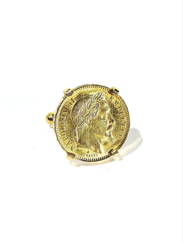 Louis d’or - Boutons de manchette en or 18 et 22 carats 58 Facettes 1808781