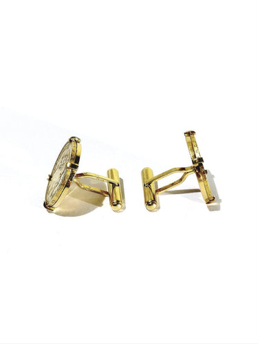 Louis d’or - Boutons de manchette en or 18 et 22 carats 58 Facettes 1808781