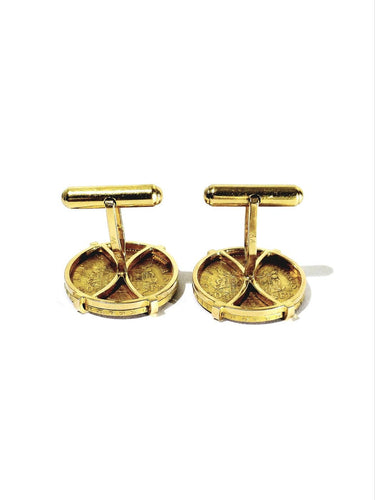 Louis d’or - Boutons de manchette en or 18 et 22 carats 58 Facettes 1808781