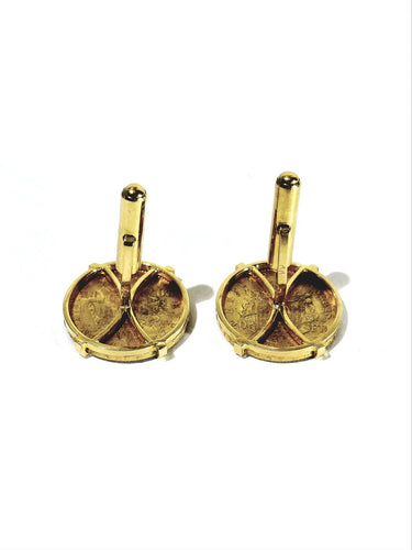 Louis d’or - Boutons de manchette en or 18 et 22 carats 58 Facettes 1808781