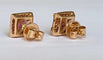 Fred Moes - Boucles d'oreilles en or rose, tourmalines et diamants 58 Facettes earrings