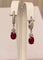 ALGT - Boucles d'oreilles en or blanc avec rubis et diamants 58 Facettes earrings