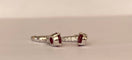 ALGT - Boucles d'oreilles en or blanc avec rubis et diamants 58 Facettes earrings