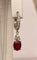 ALGT - Boucles d'oreilles en or blanc avec rubis et diamants 58 Facettes earrings