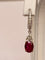 ALGT - Boucles d'oreilles en or blanc avec rubis et diamants 58 Facettes earrings