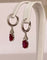 ALGT - Boucles d'oreilles en or blanc avec rubis et diamants 58 Facettes earrings