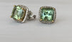Boucles d'oreilles en or blanc 18 carats, tourmalines et diamants 58 Facettes earrings