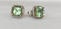 Boucles d'oreilles en or blanc 18 carats, tourmalines et diamants 58 Facettes earrings