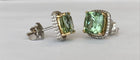 Boucles d'oreilles en or blanc 18 carats, tourmalines et diamants 58 Facettes earrings