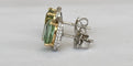 Boucles d'oreilles en or blanc 18 carats, tourmalines et diamants 58 Facettes earrings