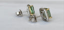 Boucles d'oreilles en or blanc 18 carats, tourmalines et diamants 58 Facettes earrings