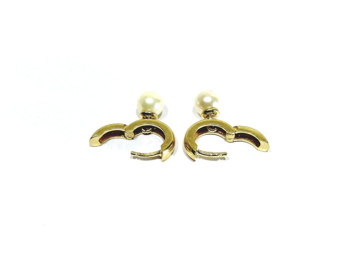 Boucles d'oreilles en or jaune et perles 58 Facettes 1808890