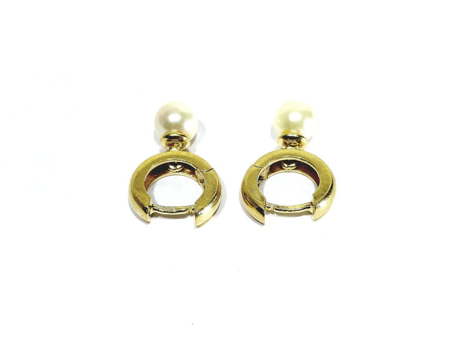 Boucles d'oreilles en or jaune et perles 58 Facettes 1808890
