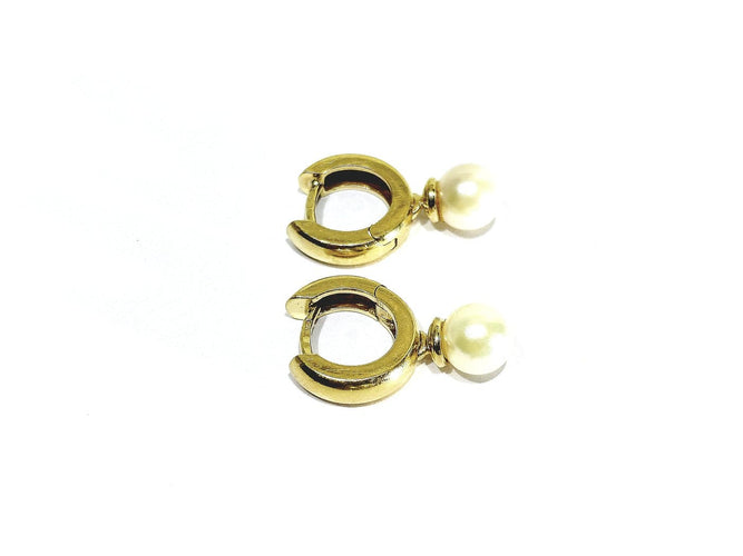 Boucles d'oreilles en or jaune et perles 58 Facettes 1808890