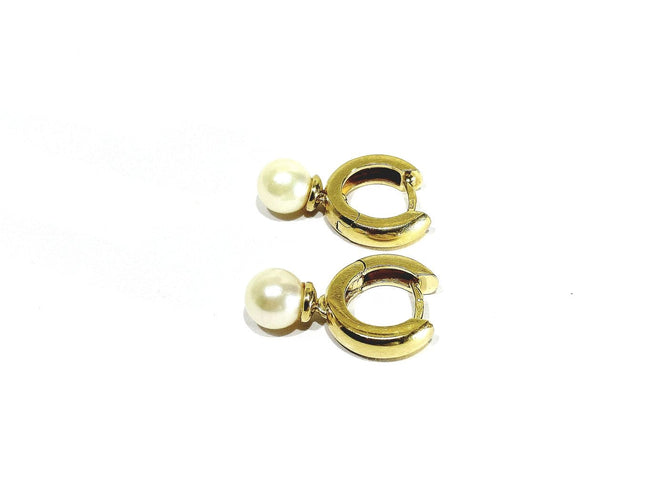 Boucles d'oreilles en or jaune et perles 58 Facettes 1808890