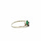 56 Green Passion - Bague Toi et Moi en or blanc, émeraude et diamant 58 Facettes 50495