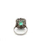 55 The Crown of Muzu - Bague Art déco en or blanc, émeraude et diamants 58 Facettes 50496