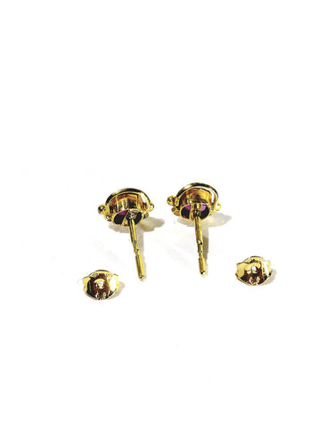 Boucles d'oreilles en or jaune et rubis 58 Facettes 1809238